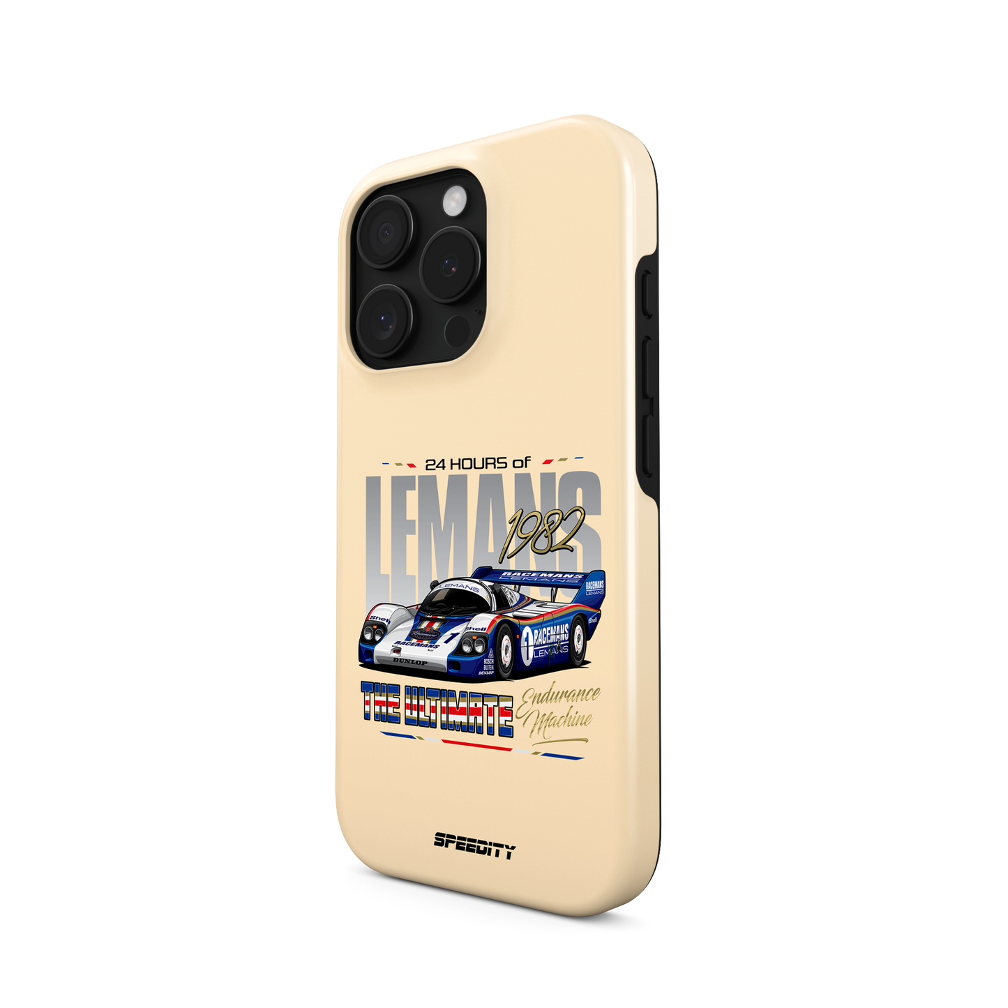 Beige phone case "Endurance Machine"