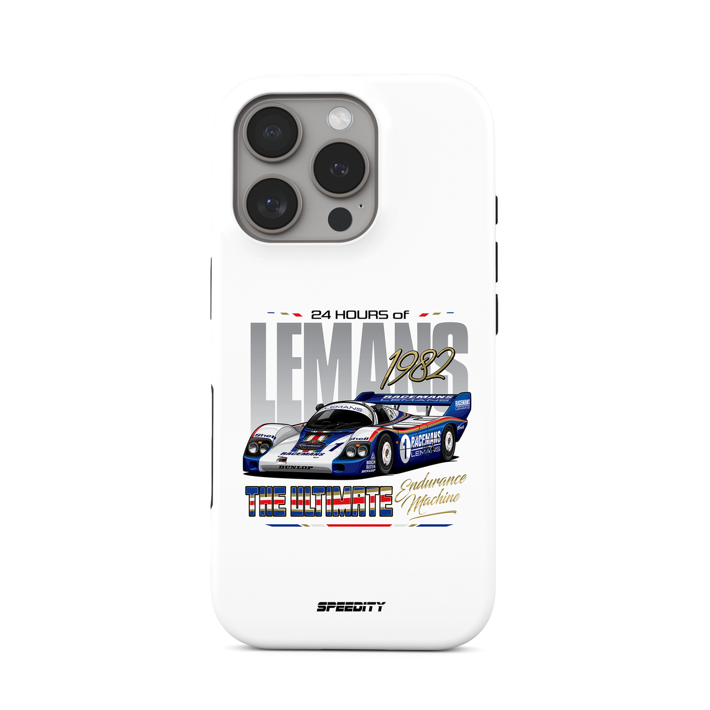 White phone case "Endurance Machine"