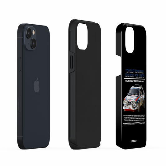 Black phone case" Italian Rally Legend"