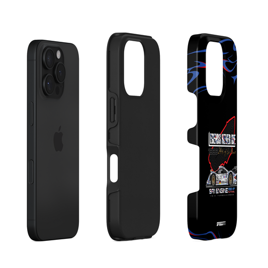Black phone case "Legends Never Die"