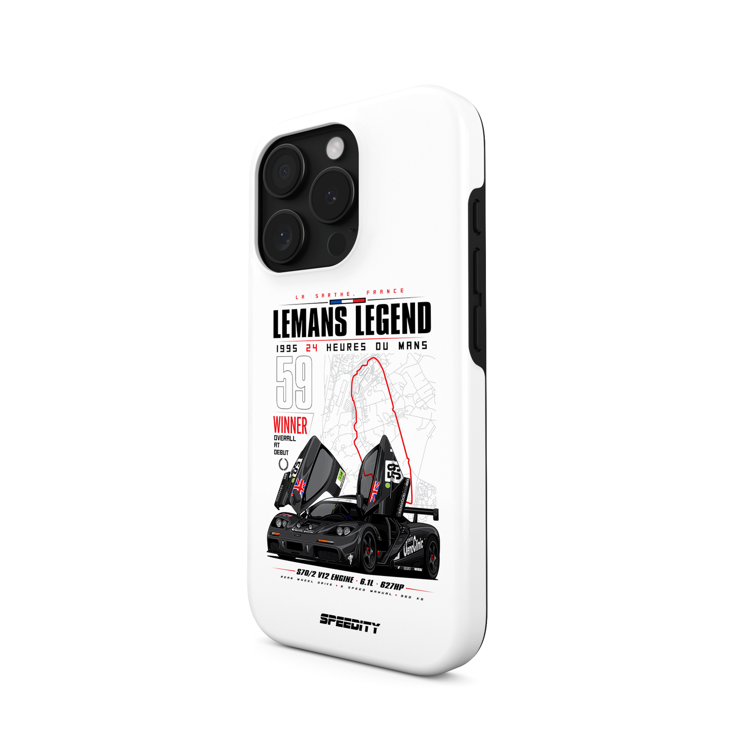 White phone case "Lemans Legend"