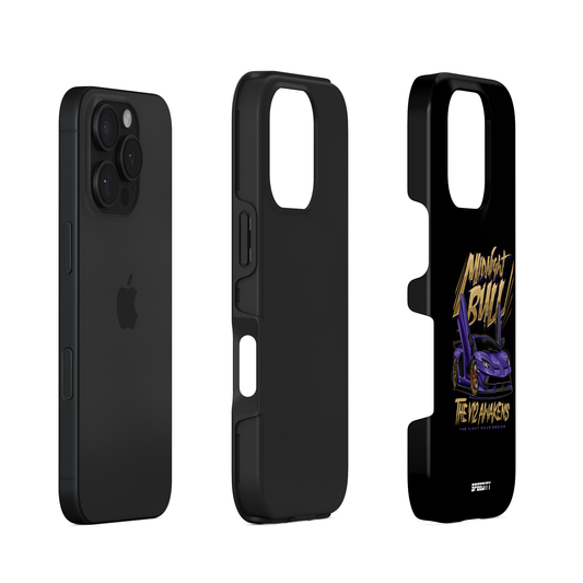 Black phone case "Midnight Bull"