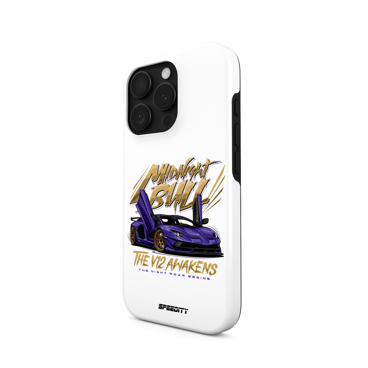 White phone case "Midnight Bull"