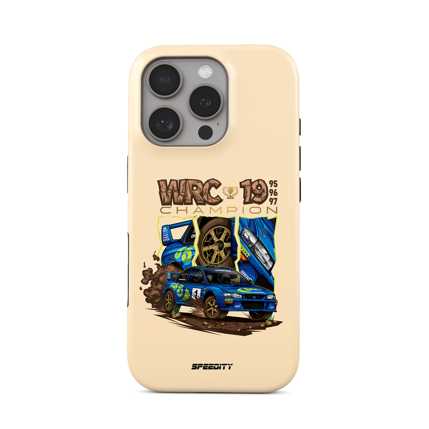 Beige phone case "Rally Champions"