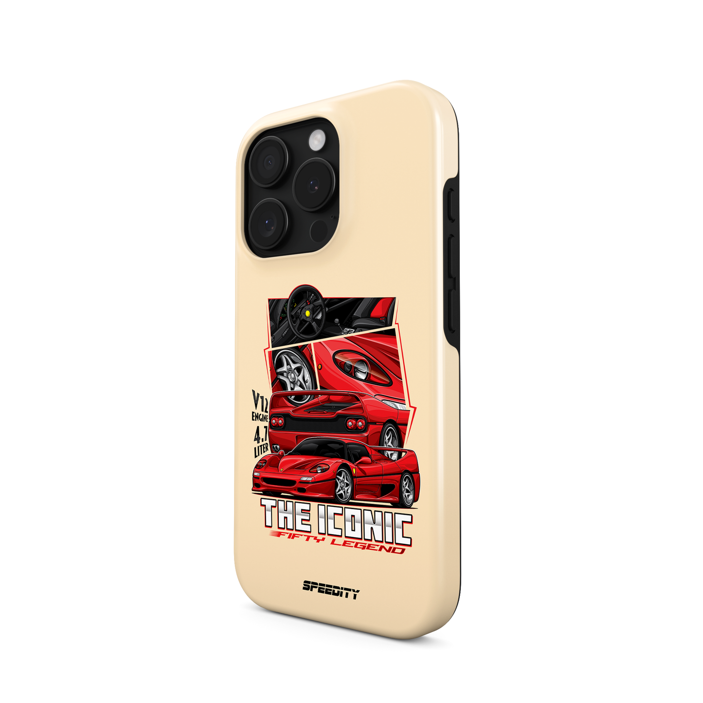 Beige phone case "The Iconic Fifty Legend"