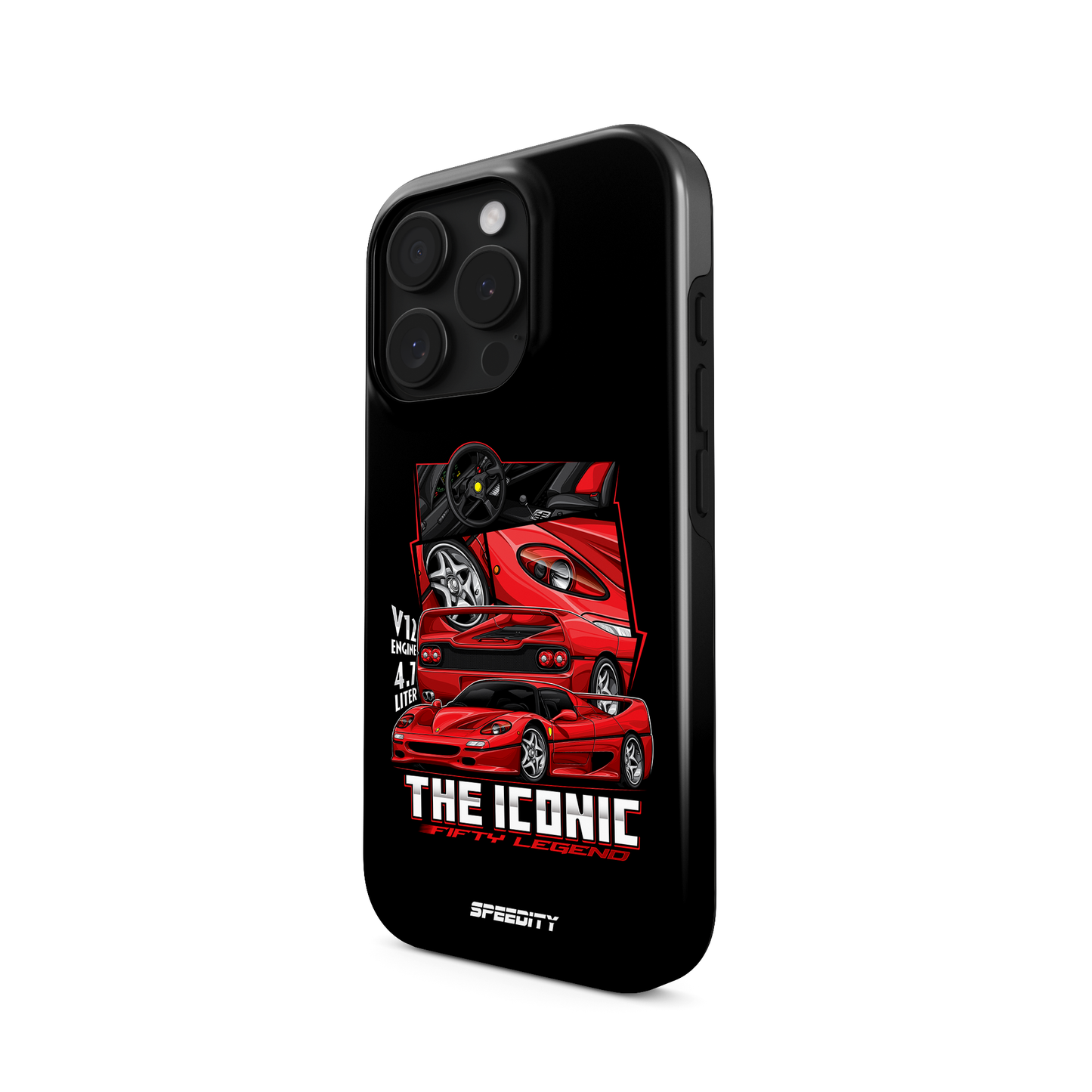 Black phone case "The Iconic Fifty Legend"