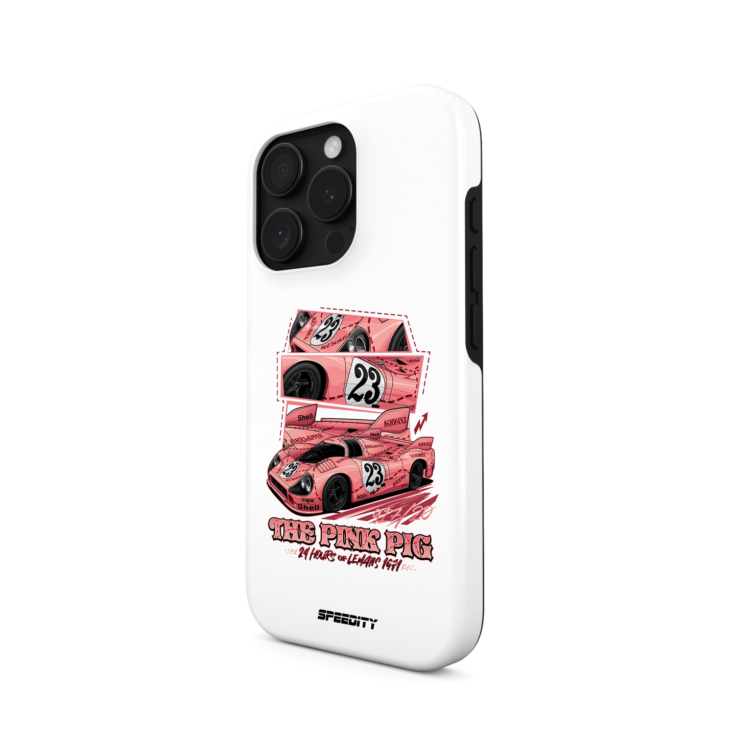 White phone case "The Pink Pig"
