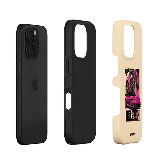 Beige phone case "Unleash The Beast"