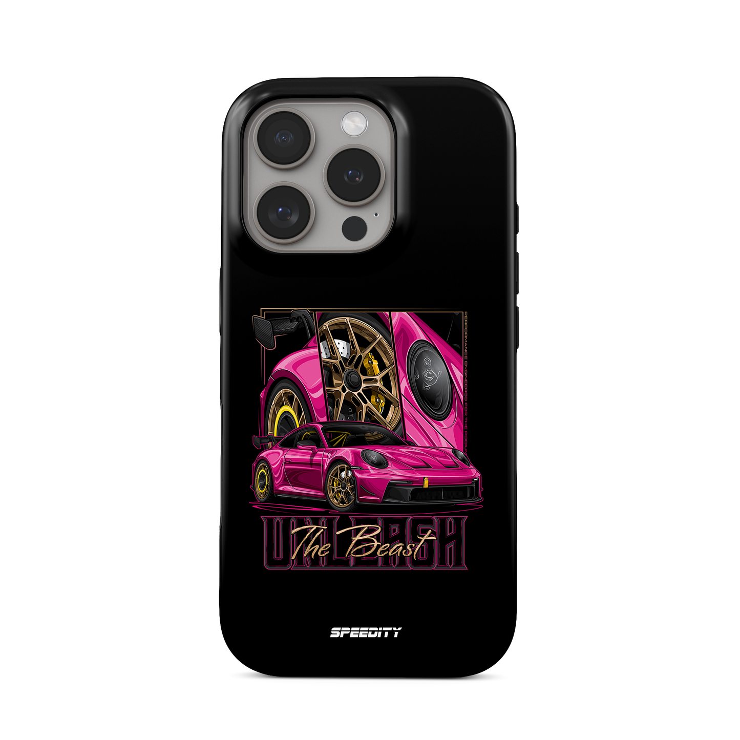 Black phone case "Unleash The Beast"