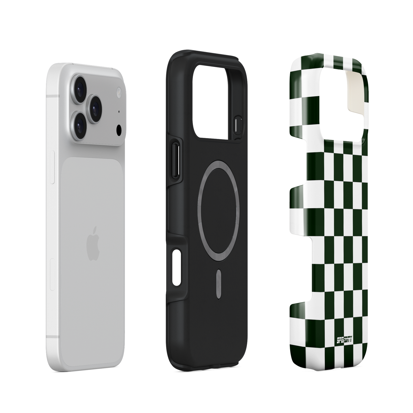 White green chequered flag phone case