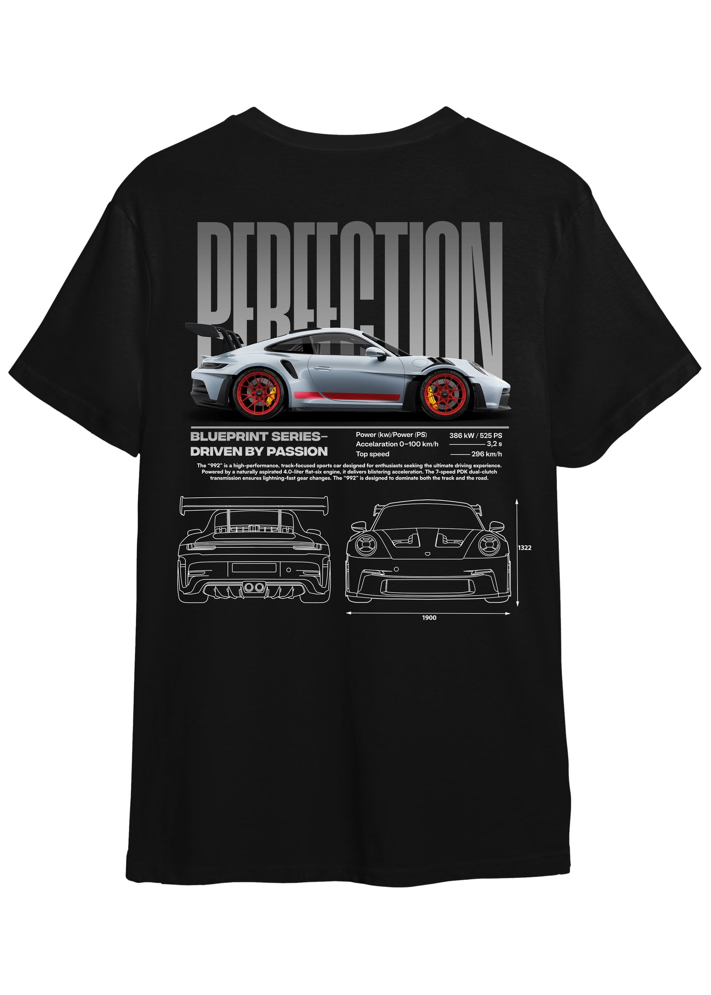 T-shirt "911 Blueprint series"