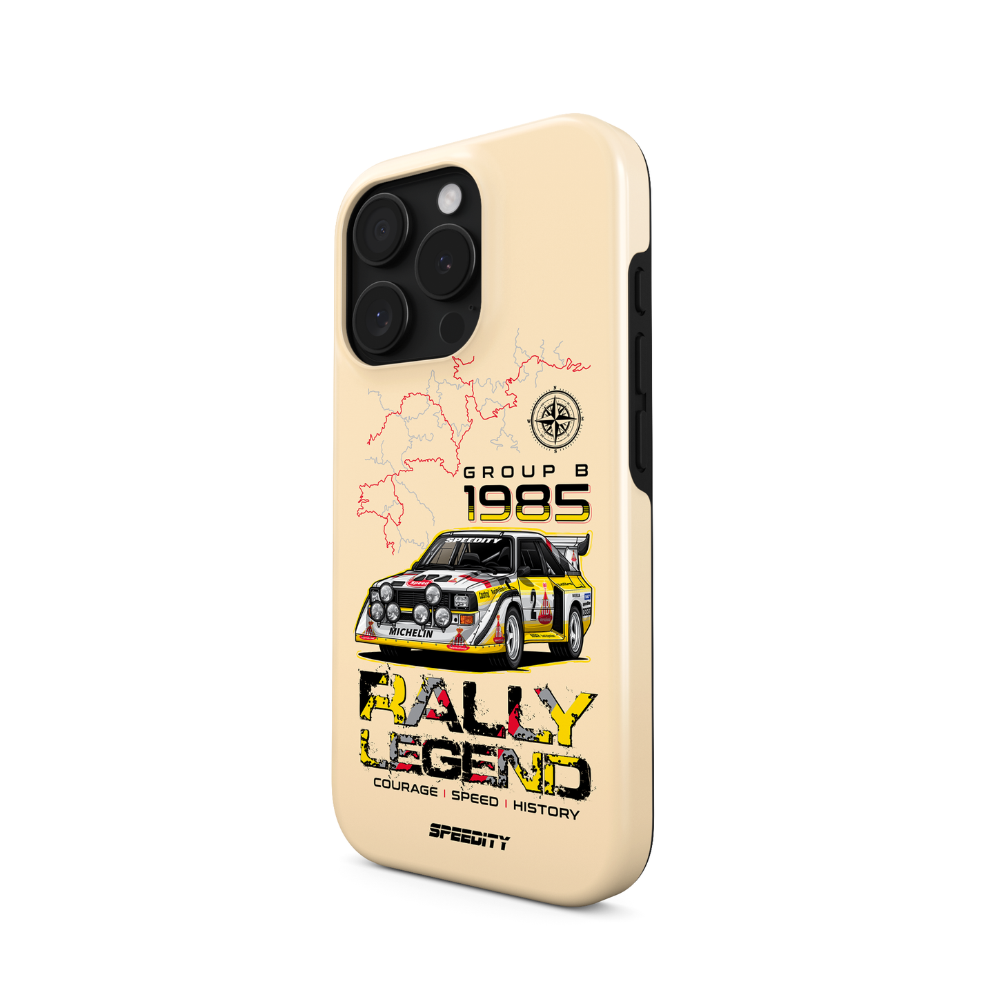 Beige phone case "Group B Rally Legend"