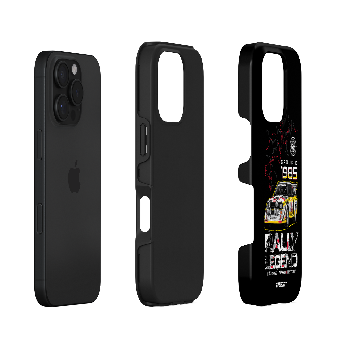 Black phone case "Group B Rally Legend"
