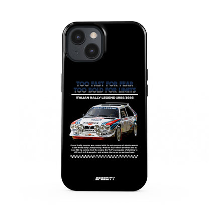 Black phone case" Italian Rally Legend"