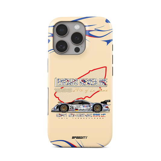 Beige phone case "Legends Never Die"