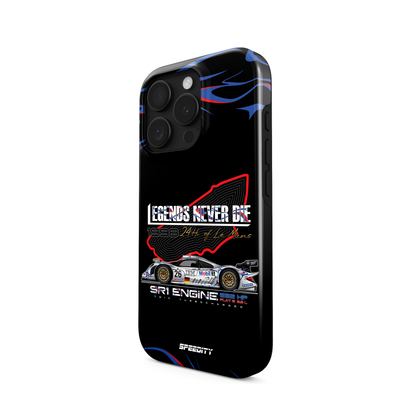 Black phone case "Legends Never Die"