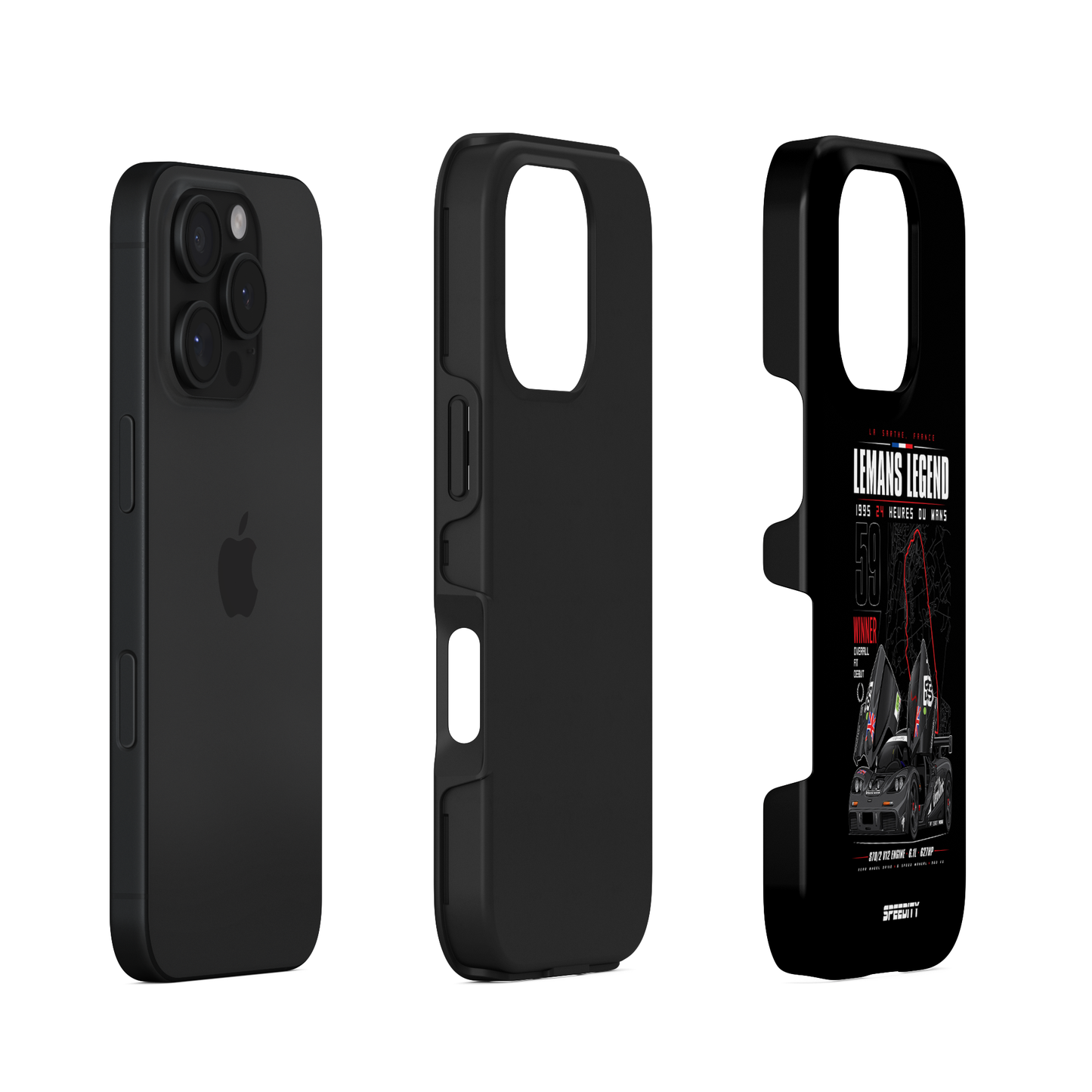 Black phone case "Lemans Legend"