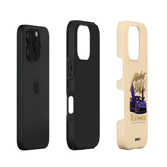 Beige phone case "Midnight Bull"