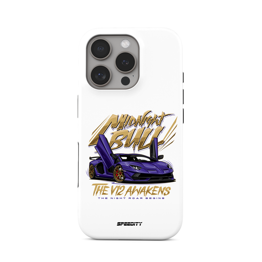 White phone case "Midnight Bull"