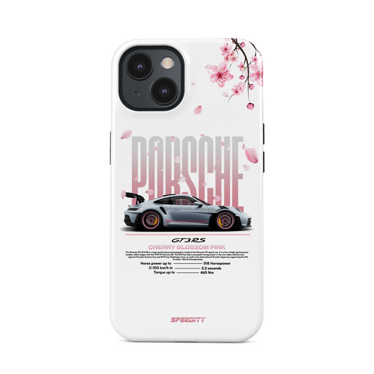 White phone case "GT3 RS Cherry blossom pink"