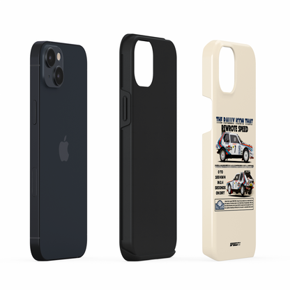 Beige phone case "Rally icon"