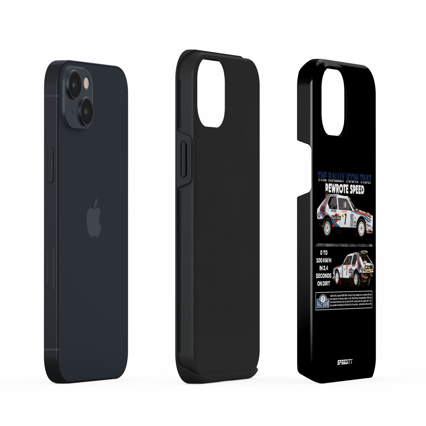 Black phone case "Rally icon"