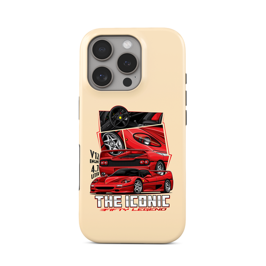 Beige phone case "The Iconic Fifty Legend"