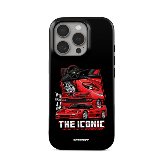 Black phone case "The Iconic Fifty Legend"