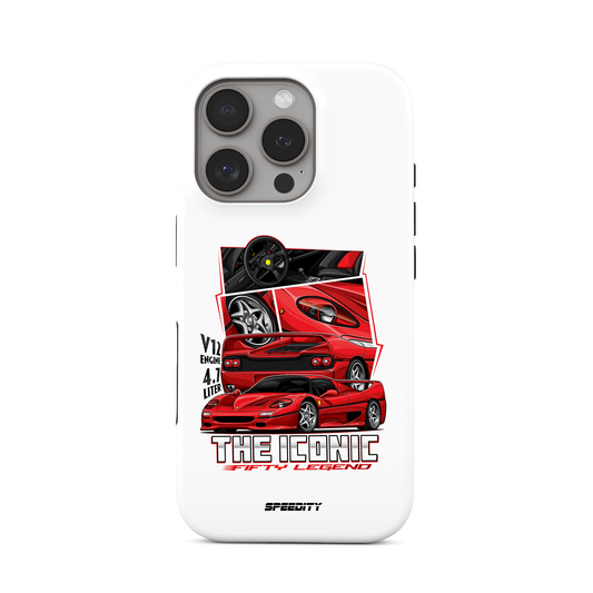 White phone case "The Iconic Fifty Legend"