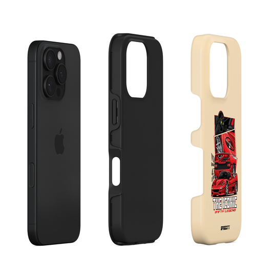 Beige phone case "The Iconic Fifty Legend"