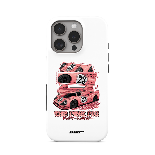 White phone case "The Pink Pig"