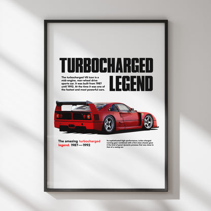 Poster "Turbocharged Legend"