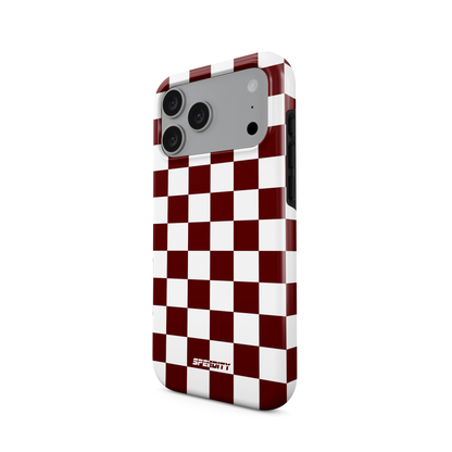 White red chequered flag phone case