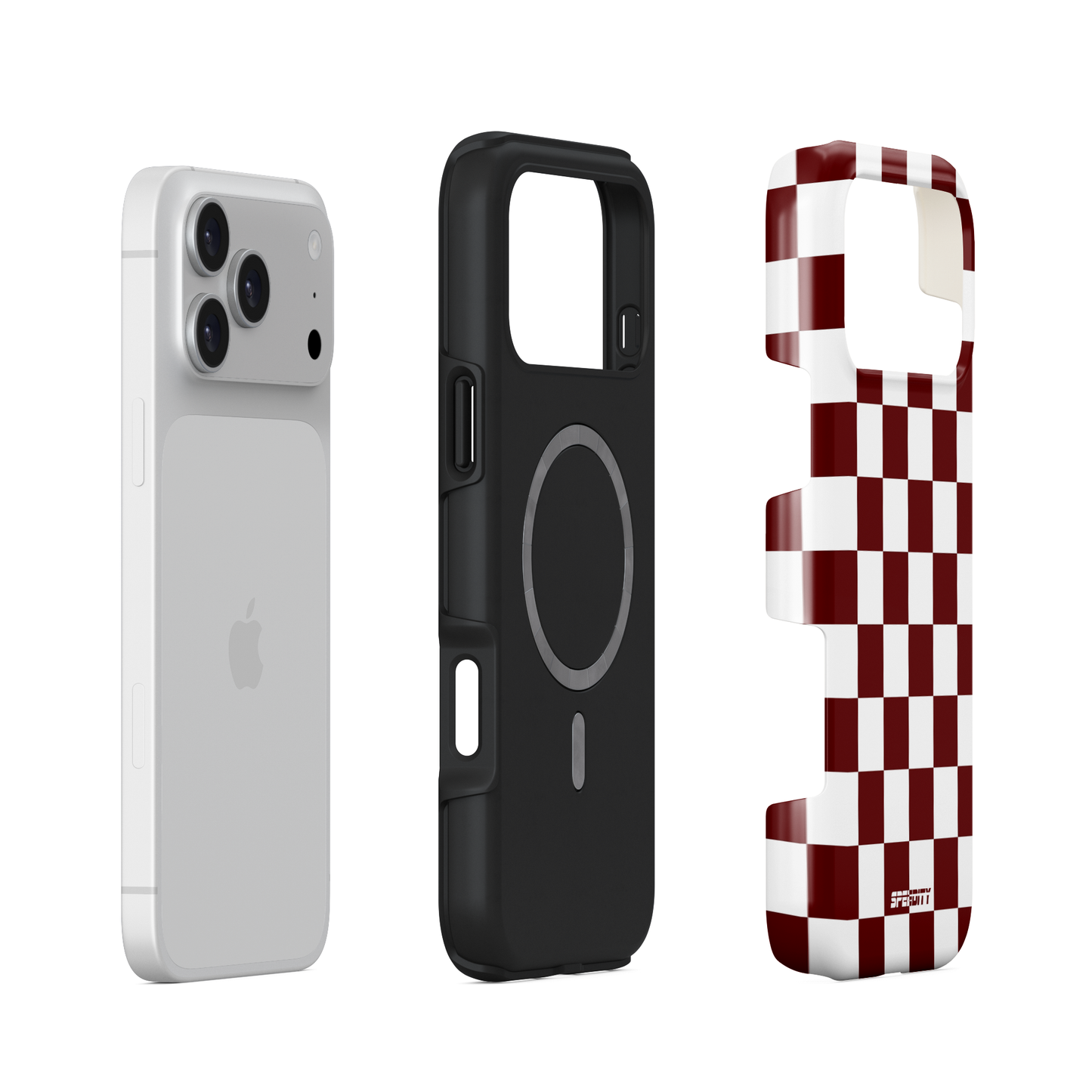 White red chequered flag phone case