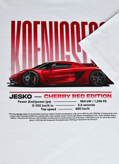 T-shirt "Jesko - Cherry red edition"