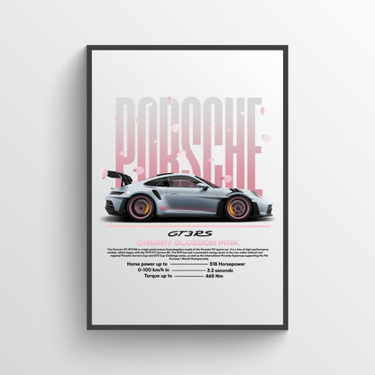 Poster "GT3 RS Cherry blossom pink"